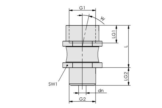 Schmalz FLK G1/2-IG G1/2-AG, Flexible Sauggreiferbefestigung zur Anpassung an schiefe, P\n: 10.01.03.00175-1