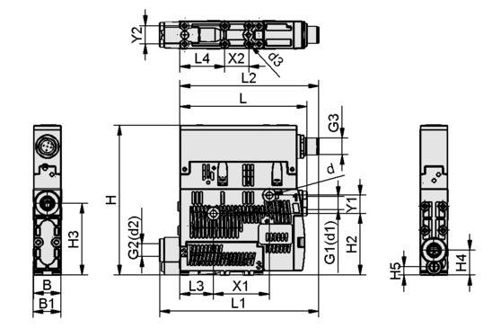 Schmalz SCPSi 15 G02 NC M12-5, Kompaktejektor m integrierter Luft-sparregelung in schmaler Bauform, P\n: 10.02.02.04125-1