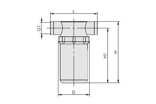 Schmalz VFT G1/4-IG 100, Vakuum-Tassenfilter mit Klarsichtgehäuse und austauschbarem Filter, P\n: 10.07.01.00120-1