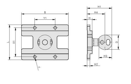 Schmalz HTS-A3 SGM-HP 40x121 OP, Haltersystem, P\n: 10.01.17.00546-1