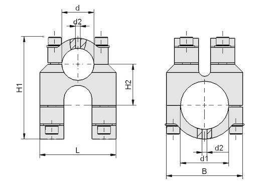 Schmalz SXT-CL DX MOD 60 60 AL, Klemme für Rohrtooling, P\n: 10.07.13.00124-1