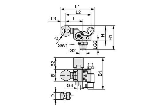 Schmalz HT-SG A5 I 10 31 G3/8-AG AV, Halter für Sauggreifer, P\n: 10.07.06.00601-1