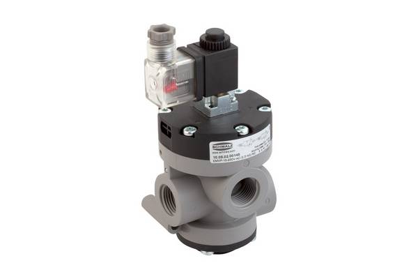 Schmalz EMVP 15 230V-AC 3/2 NO/NC, Elektromagnetventil EMVP für Vakuum, pneumatisch vorgesteuert, P\n: 10.05.02.00145
