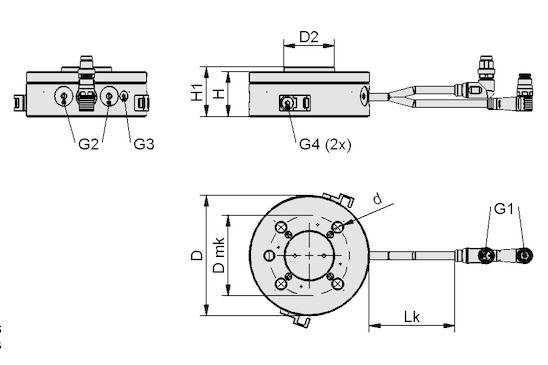 Schmalz RMQC 50 ABB IOL LED 2xM8-3/4 MATCH, Schnellwechselmodul, P/n:10.08.09.00018-1