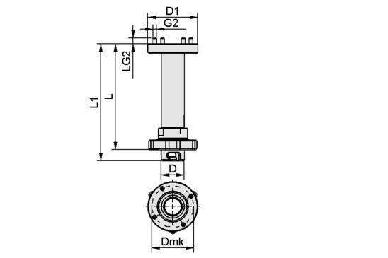 Schmalz VEE-FE 25.4x181.5, Flanschverlängerung, P\n: 10.01.36.00128-1