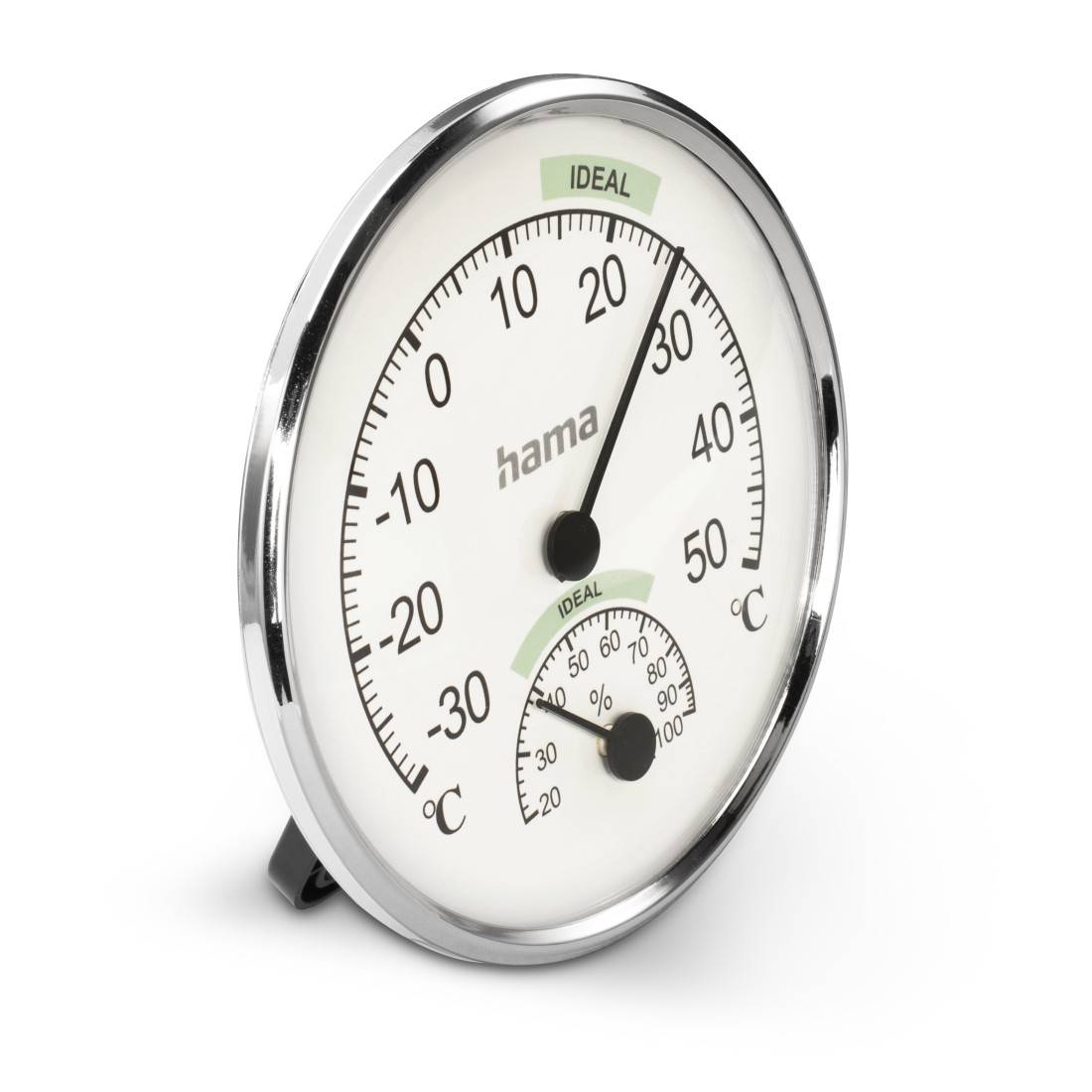 hama 00222235 Thermometer und Hygrometer "Chios", Silber/Weiß-0