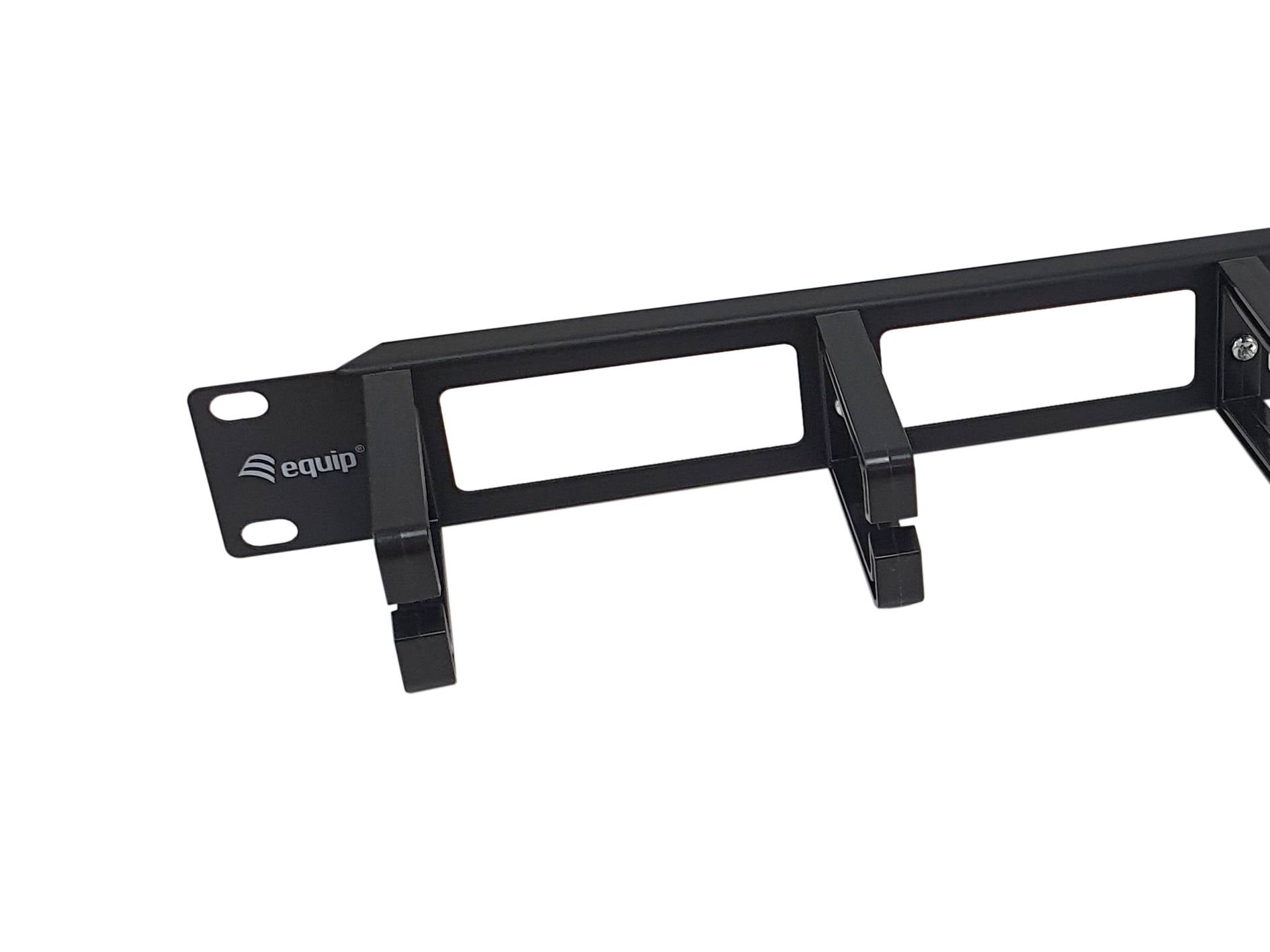 Equip 19" Kabelmanagement Panel Ausstattung schwarz - Schwarz-2