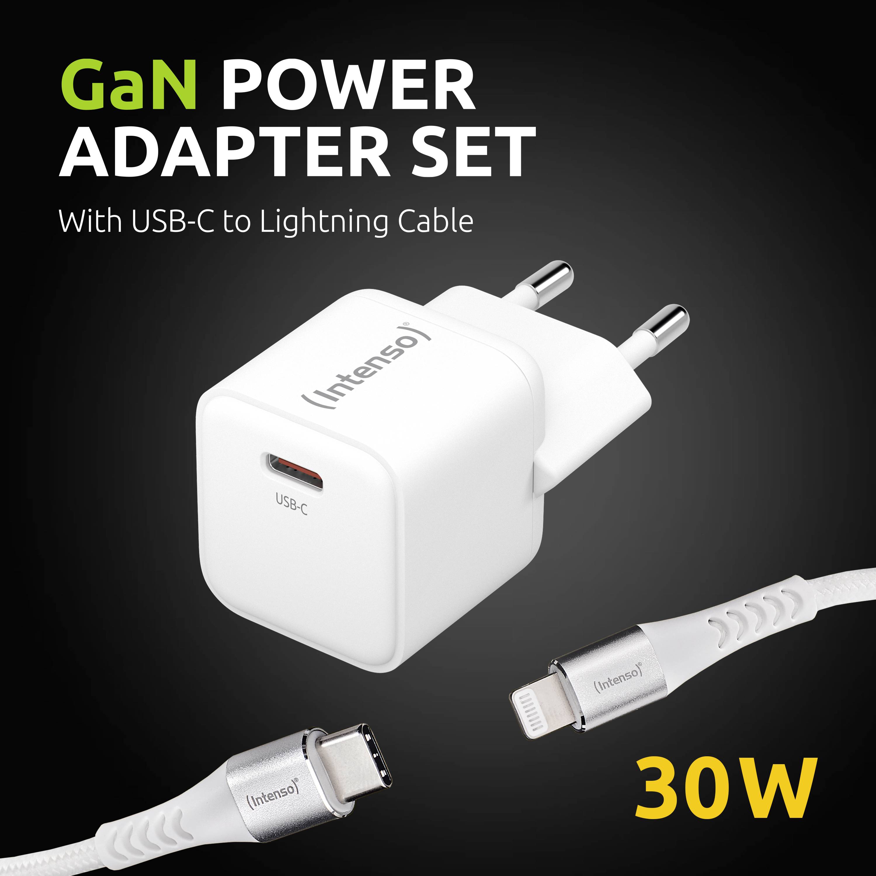 Intenso Power Adapter 30W mit USB-C zu Lightning-Kabel 7803052-3
