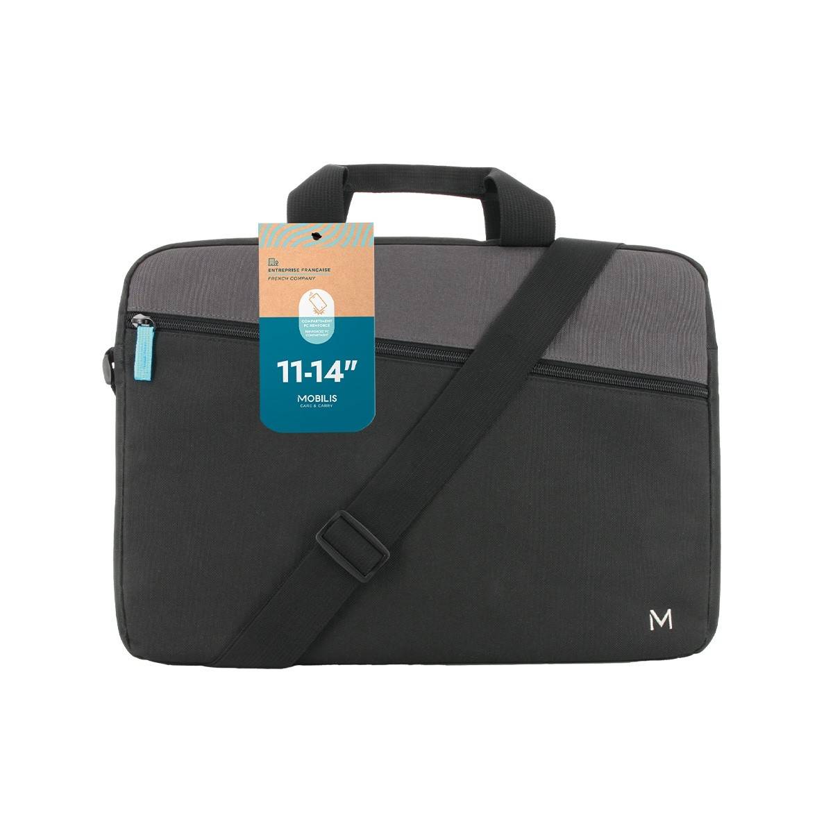Mobilis TheOne Essential Briefcase Toploading 11-14'' Black and Grey-4