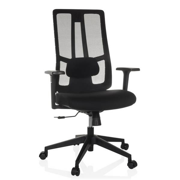 Bürostuhl Drehstuhl TRAMORE BASE Sitz Stoff Rücken Netzstoff schwarz hjh OFFICE