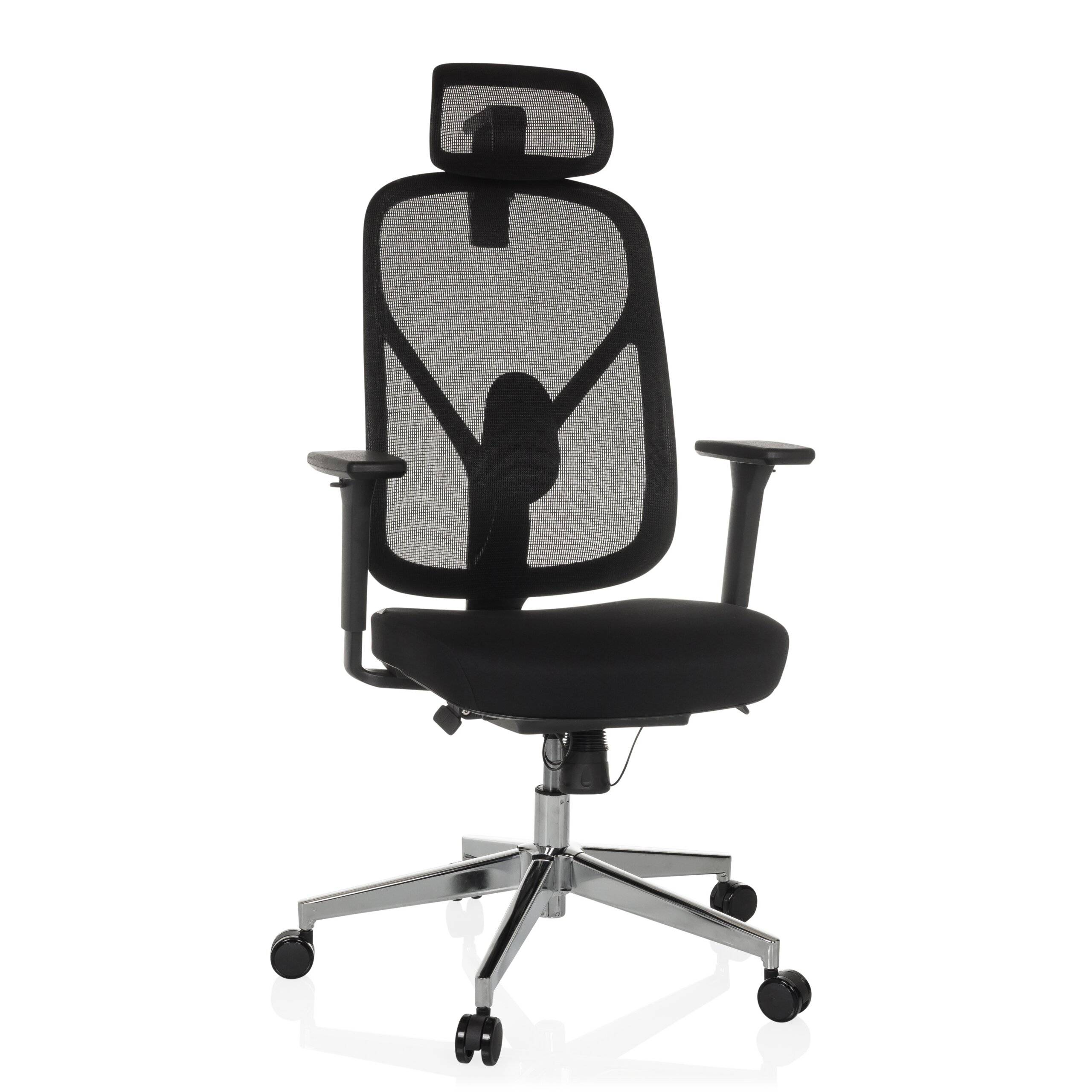 Bürostuhl Drehstuhl RALOO PRO Sitz Stoff Rücken Netzstoff schwarz hjh OFFICE-0