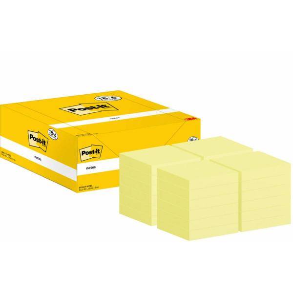 3M - Post-It 653-CY-VP24, Rechteck, Gelb, Papier, 51 mm, 38 mm, 100 Blätter-1