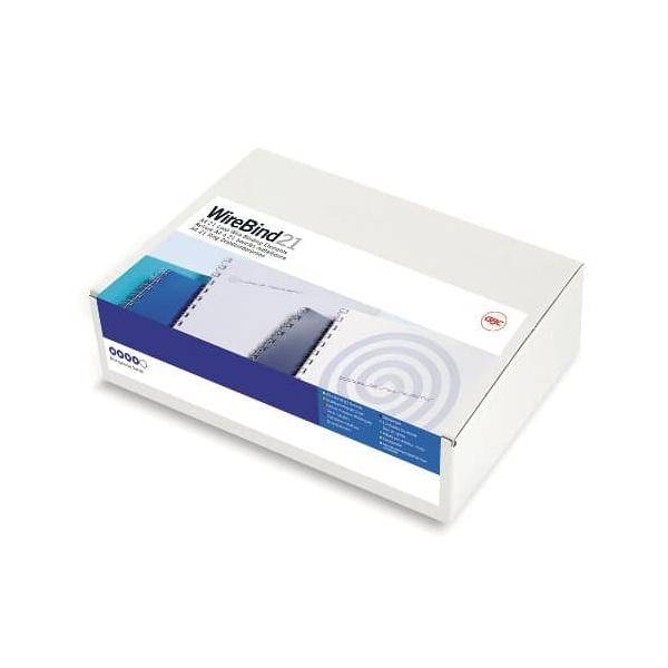 GBC Drahtbinderücken WireBind, A4, 21 Ringe, 10 mm, weiß (5965283)-1