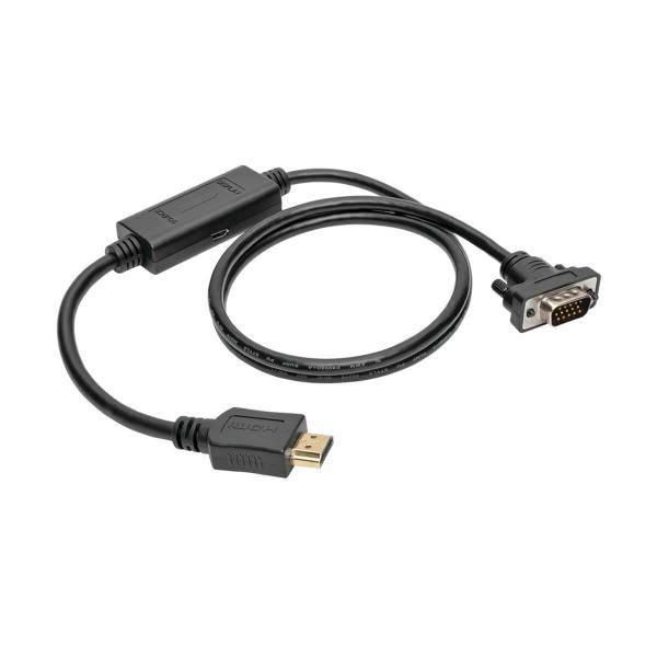 EATON - Tripp Lite P566-003-VGA Aktiver HDMI-auf-VGA-Kabel-Adapter und Videokonverter, HDMI-auf-Niedrigprofil-HD15 (Stec-1