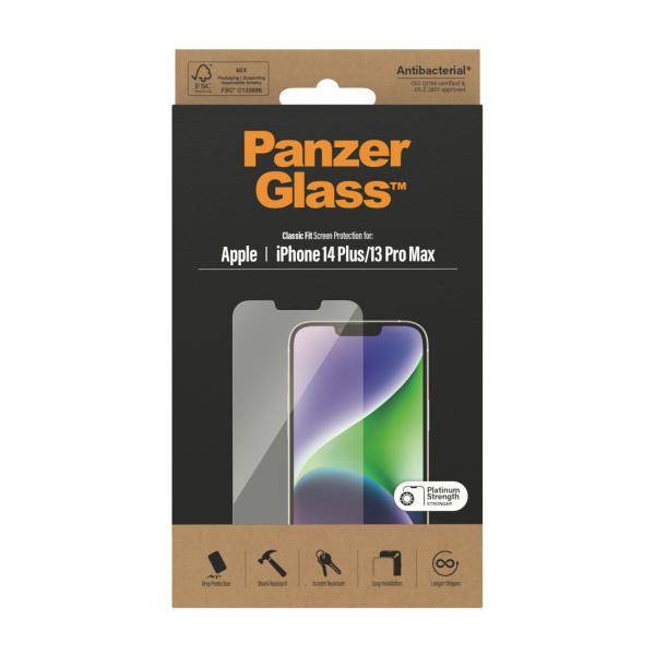 PanzerGlass Bildschirmschutz für Handy classic fit Glas Apple iPhone 13 Pro Max 14 Plus-2