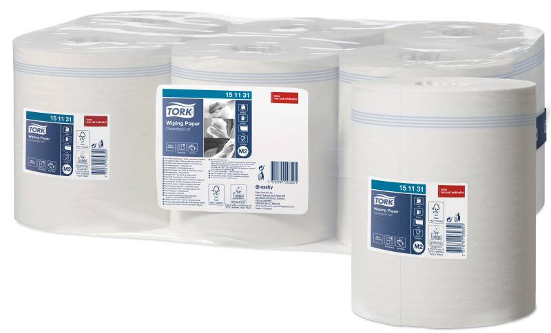 Wischtuch 21,5cmx275m 1lagig weiß 6 Rl./Pack. - Artikel: 496019500-0