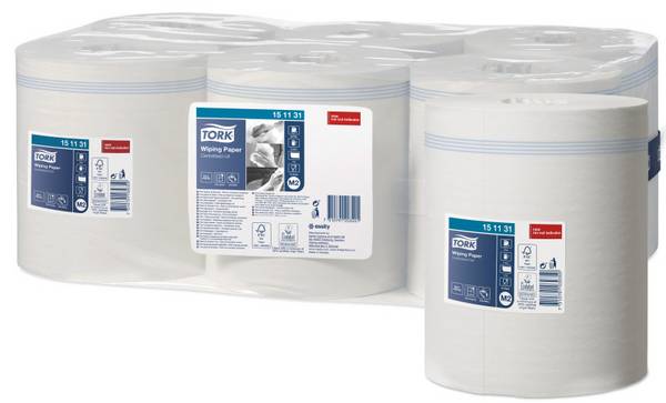 Wischtuch 21,5cmx275m 1lagig weiß 6 Rl./Pack. - Artikel: 496019500
