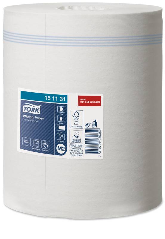 Wischtuch 21,5cmx275m 1lagig weiß 6 Rl./Pack. - Artikel: 496019500-1