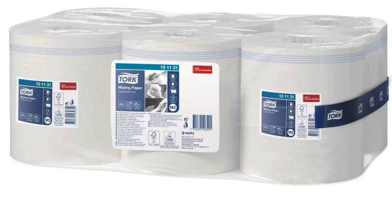 Wischtuch 21,5cmx275m 1lagig weiß 6 Rl./Pack. - Artikel: 496019500-2