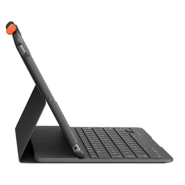 Logitech Slim Folio - Tastatur und Foliohülle - kabellos - Bluetooth - Pan Nordisch - Graphite - für-2