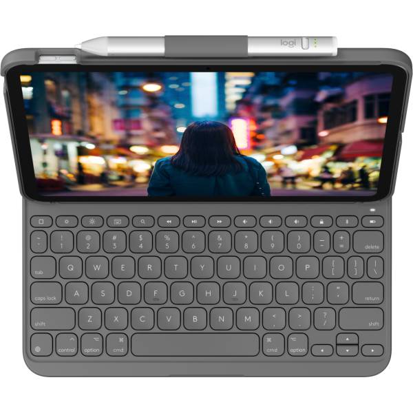 Logitech Slim Folio - Tastatur und Foliohülle - TL: US, QWERTY-1