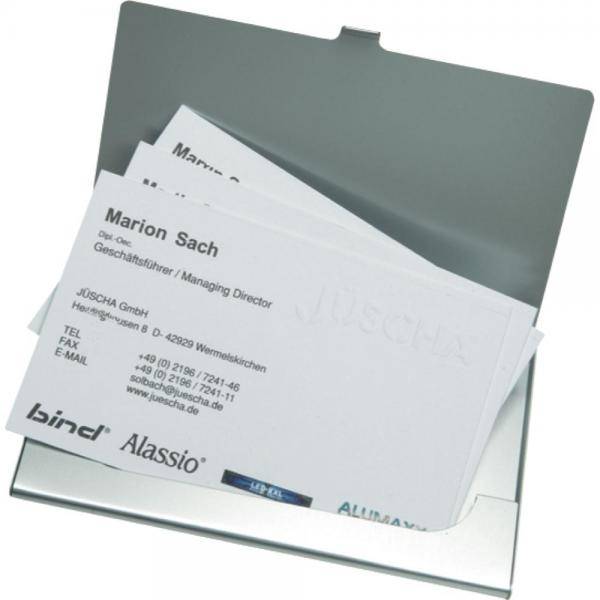 Alassio Visitenkartenetui, aus Aluminium, matt silber (5317378)