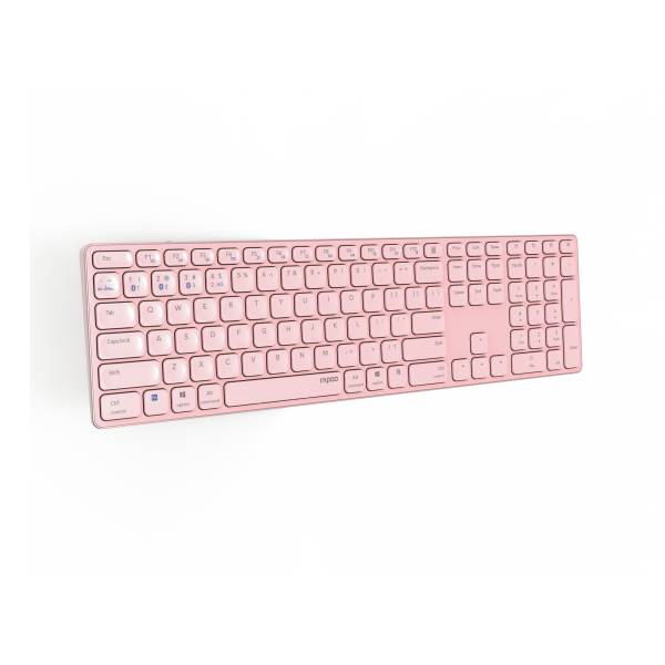 Rapoo E9800M, Kabellos, RF Wireless + Bluetooth, QWERTZ, Pink-1