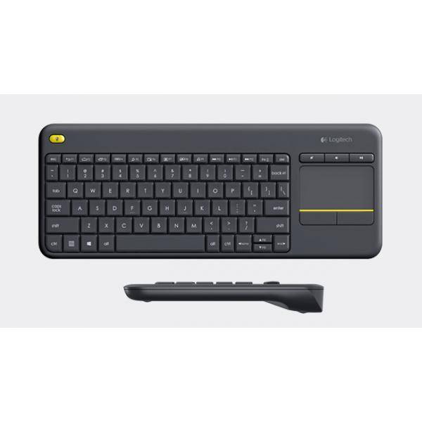 Logitech K400 Plus Bluetooth® Tastatur, Maus-Set Pan-Nordisch Schwarz-1