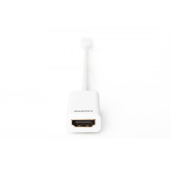 Digitus AK-340404-001-W DisplayPort / HDMI Adapter [1x Mini-DisplayPort Stecker - 1x HDMI-Buchse] Weiß 15.00 cm-2
