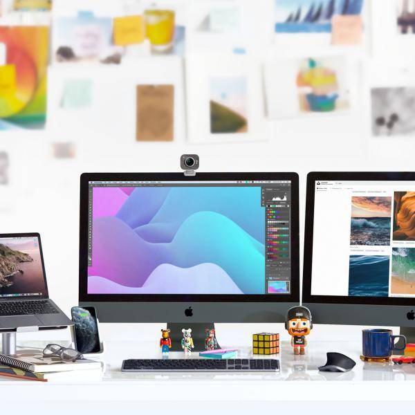 Logitech MX Keys f/ Mac, Volle Größe (100%), Kabellos, RF Wireless + Bluetooth, QWERTY, Grau-1