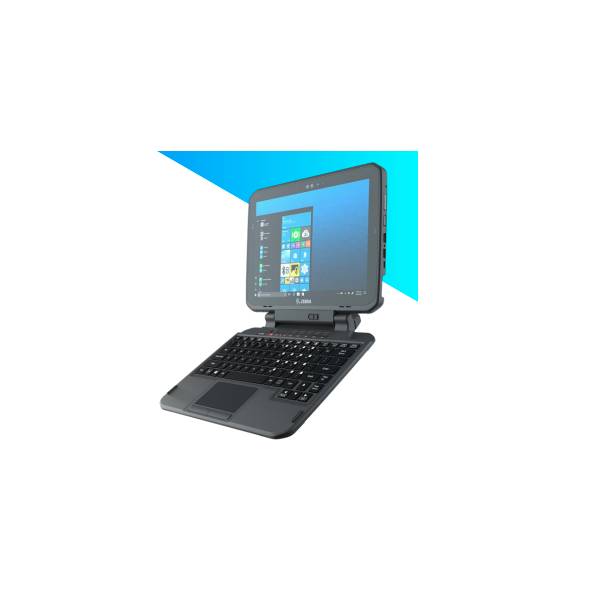 Zebra 2-in-1 Tastatur mit Touchpad ausziehbarer integrierter Griff Robust hintergrundbeleuchtet Dock QWERTY USA-2