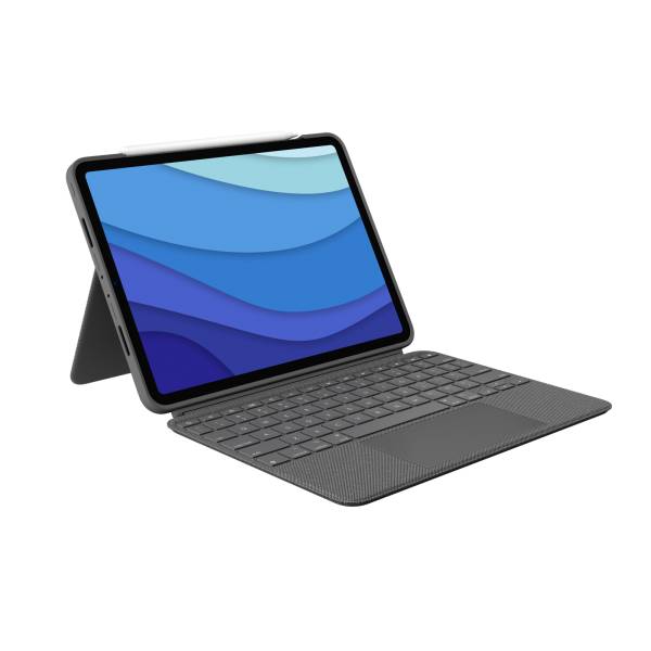 Logitech Combo Touch - Tastatur und Foliohülle - mit Trackpad - hintergrundbeleuchtet - Apple Smart-1