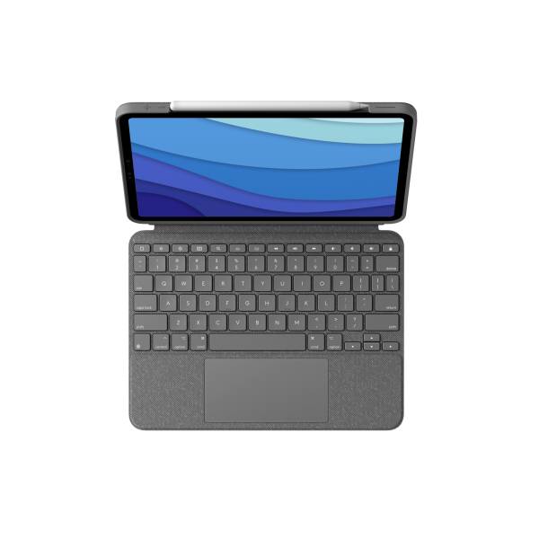 Logitech Combo Touch - Tastatur und Foliohülle - mit Trackpad - hintergrundbeleuchtet - Apple Smart-2
