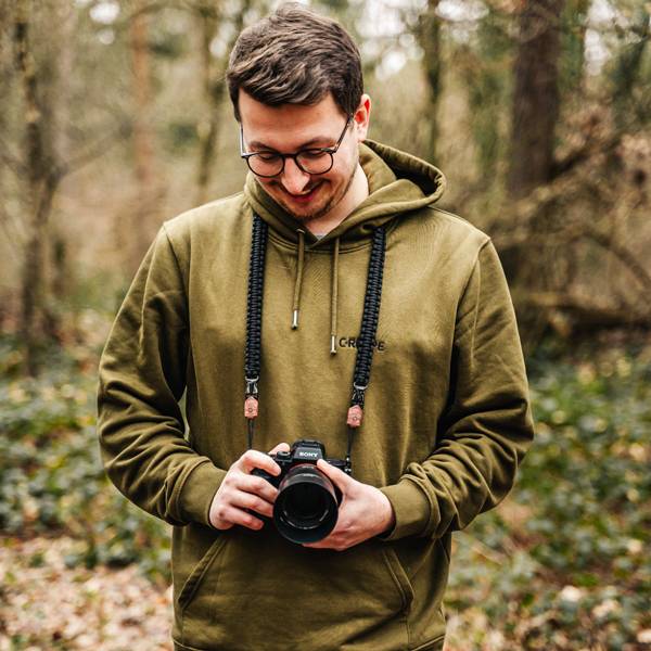C-ROPE camera strap Traveler made of paracord 100cm Dark Coffee retail-3