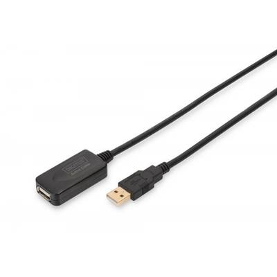 DIGITUS USB 2.0 Verlängerungskabel Typ A -A St/Bu 5.0m, sw