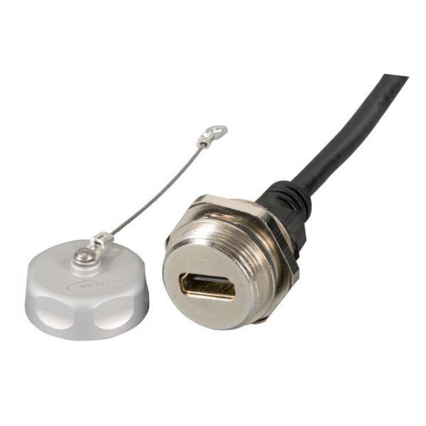 EFB-Elektronik IP67EBHDMIA-A1,0FL, IP67 Einbaubuchse, M25, HDMI, Bu-St, A-A, 1,0m-0
