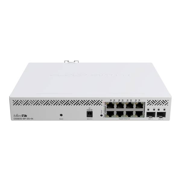 MikroTik CSS610-8P-2S+IN - Switch - Smart - 8 x 10/100/1000 + 2 x 10 Gigabit SFP+ - an Rack montierbar, Desktop - PoE+ (-1