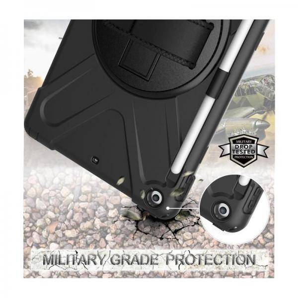 eSTUFF Defender Case - Hintere Abdeckung für Tablet - Schwarz - 9.7" - für Apple 9.7-inch iPad (5. Generation, 6. Gen-2