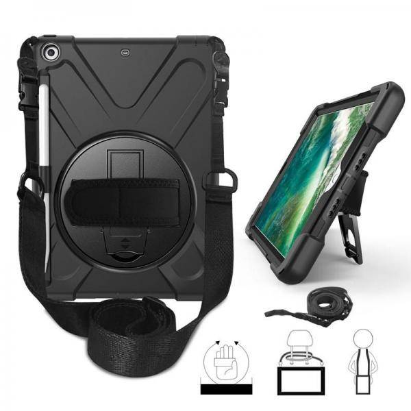 eSTUFF Defender Case - Hintere Abdeckung für Tablet - Schwarz - 9.7" - für Apple 9.7-inch iPad (5. Generation, 6. Gen-3
