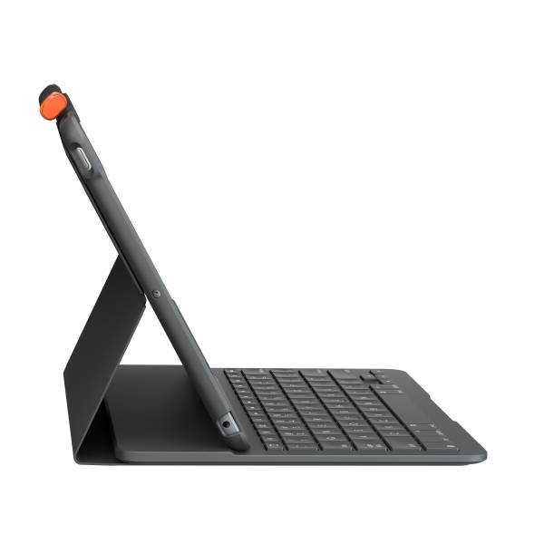 Logitech Slim Folio - Tastatur und Foliohülle - Bluetooth - Französisch - Graphi-1