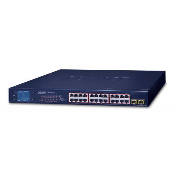 Planet GSW-2620VHP - Switch - 24 x 10/100/1000 (PoE+)+ 2 x Gigabit SFP - Desktop-0