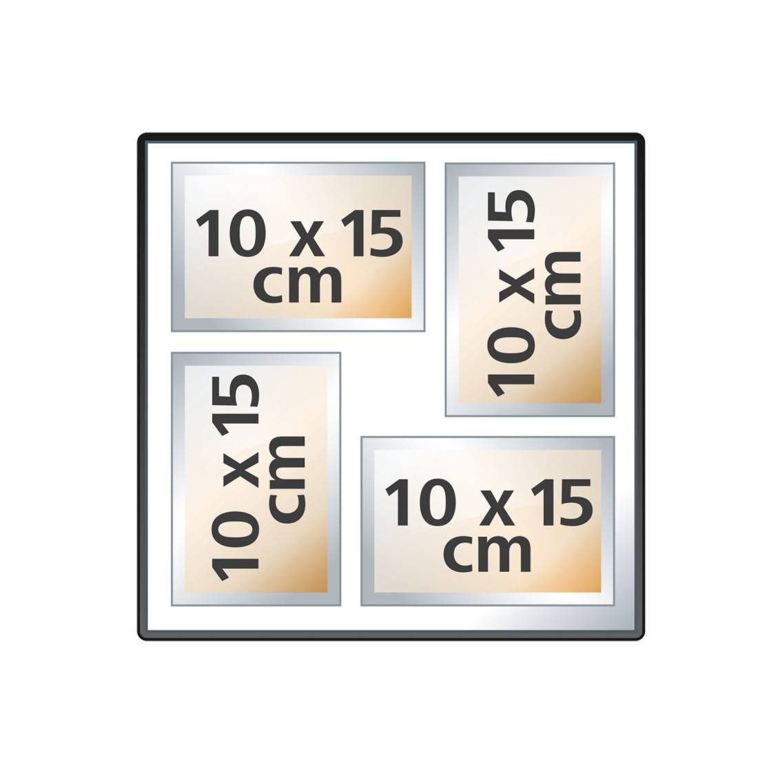 hama 00007256 Jumbo-Album "Skies II", 30x30 cm, 60 weiße Seiten, Beige-1