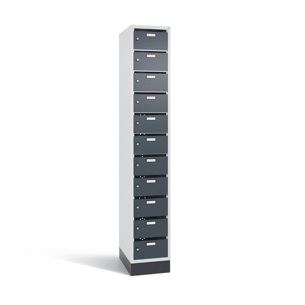 C+P Verteilerschrank Intro, H1950xB320xT490mm, 7035/7016