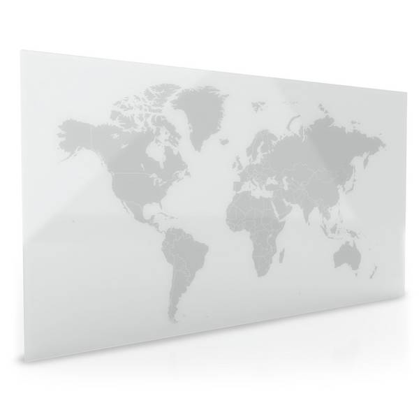 magnetoplan Design-Glasboard mit Weltkarte