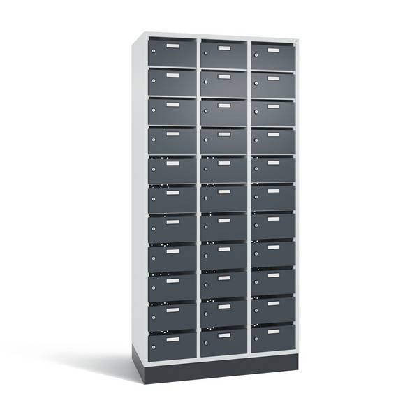 C+P Verteilerschrank Intro, H1950xB920xT490mm, 7035/7016