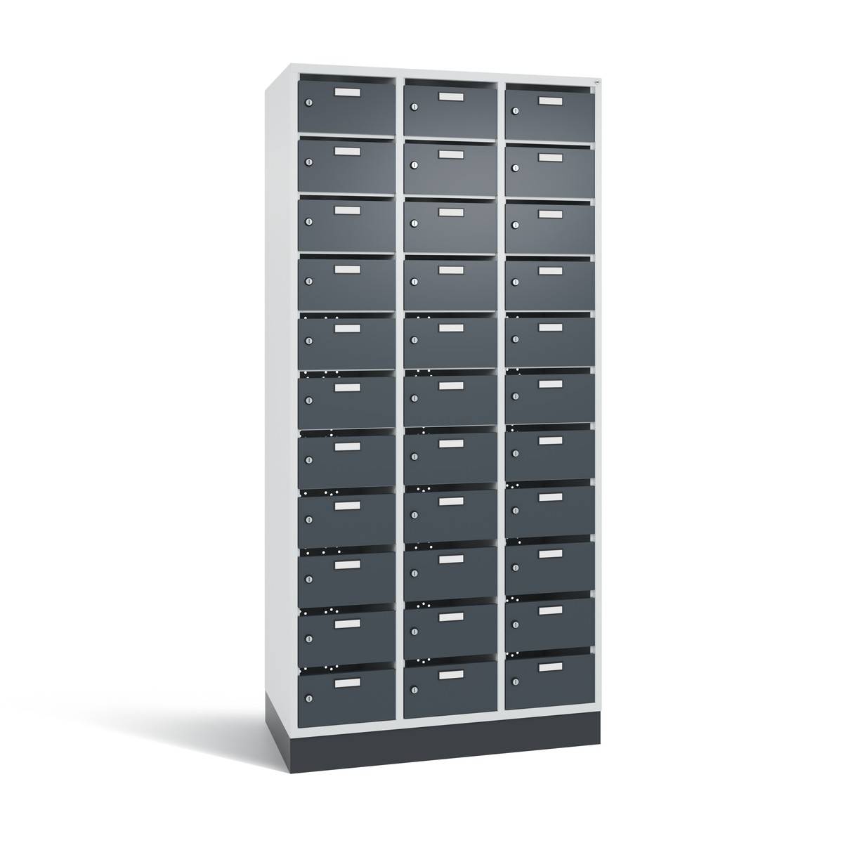 C+P Verteilerschrank Intro, H1950xB920xT490mm, 7035/7016-0