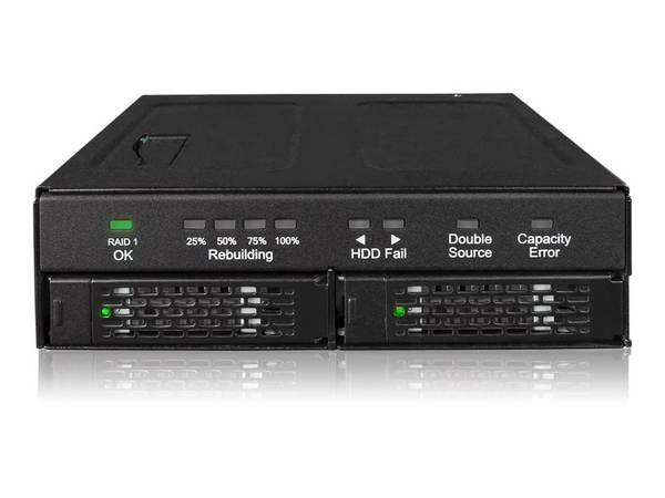 Icy Dock ToughArmor - MB902SPR-B R1 - 2x 2.5inch SATA HDD/SSD RAID 1 in 1x 5.25inch bay