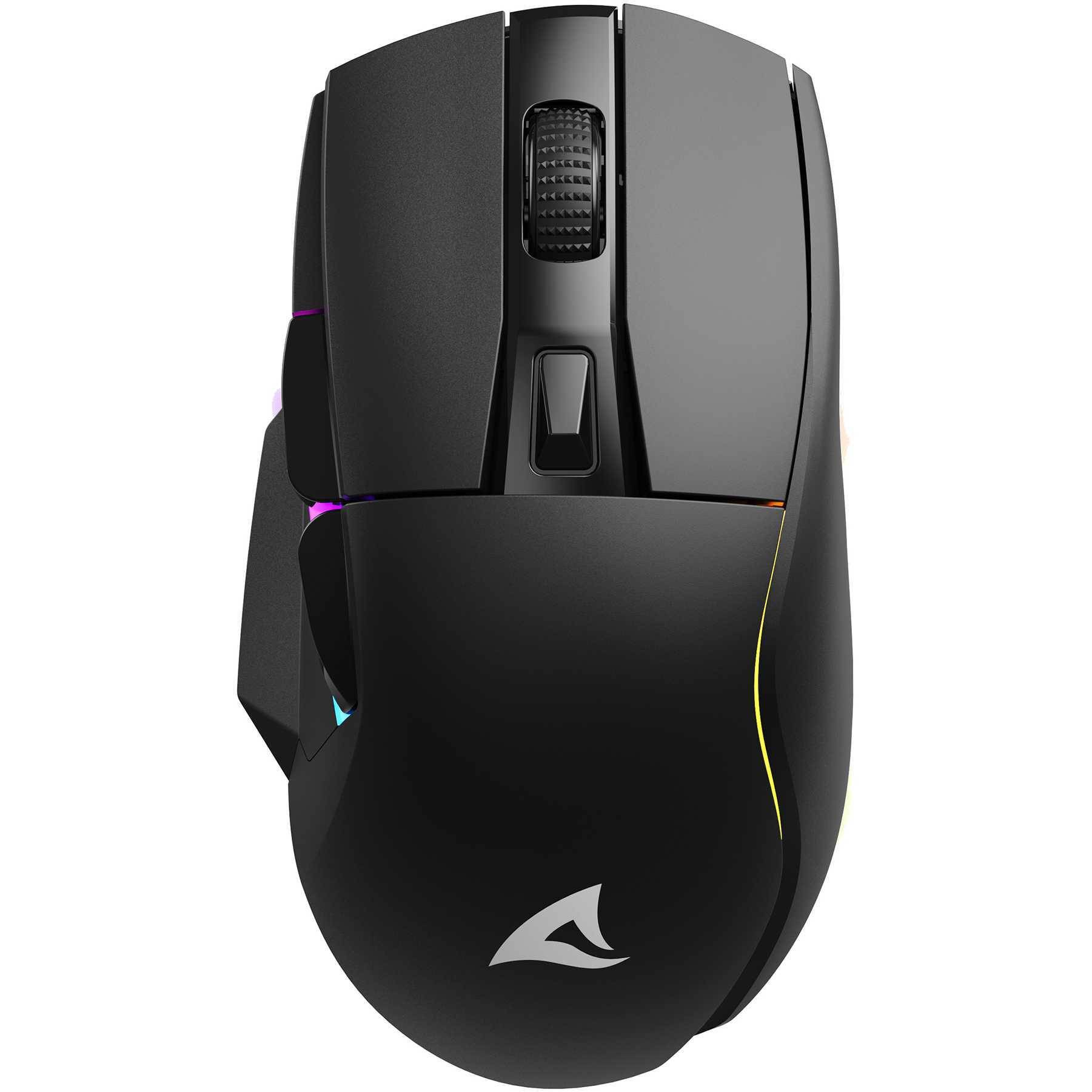 Sharkoon SKILLER SGM50W - Maus - optisch - 6 Tasten - kabellos, kabelgebunden - 2.4 GHz, USB-C - kabelloser Empfänger (U-1