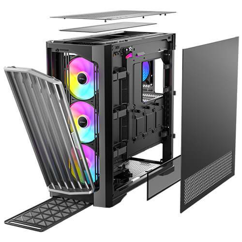 Antec Performance 1 FT ARGB - Full Tower - PC - Schwarz - ATX - EATX - ITX - micro ATX - Glas - Kunststoff - S-4