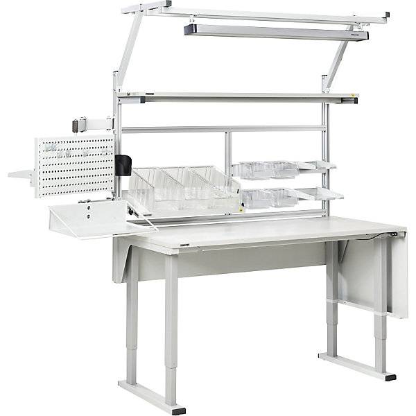 Arbeitstisch QuatreX elektrisch höhenverstellbar Arbeitshöhe 710 bis 1210 mm BxT 1225 x 900 mm. Treston GmbH-3